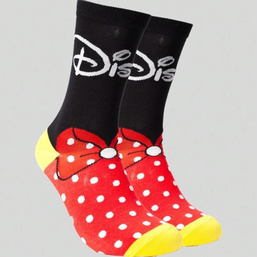 •Minnie Mouse• Graphic All Over Print Polka Dot Crew Socks 3 for $21
